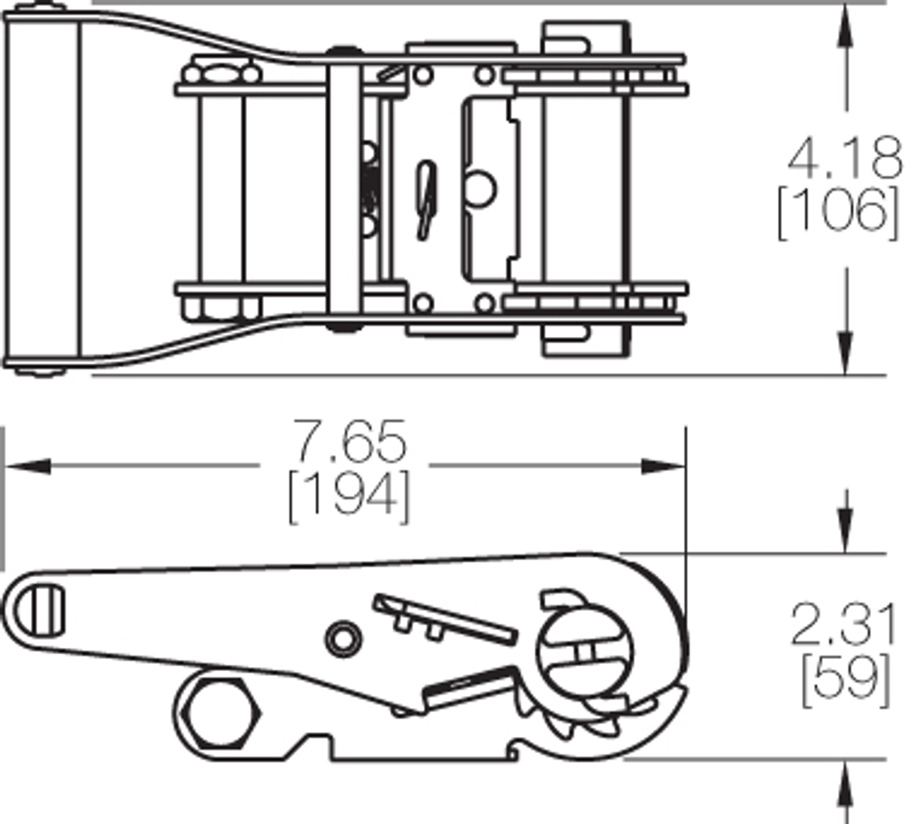 2" Wide Handle Ratchet