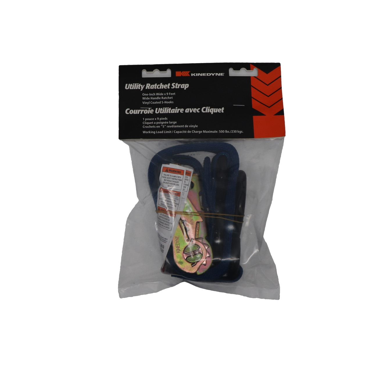 1" by 9' Heavy-Duty S Hook Ratchet Utility Strap