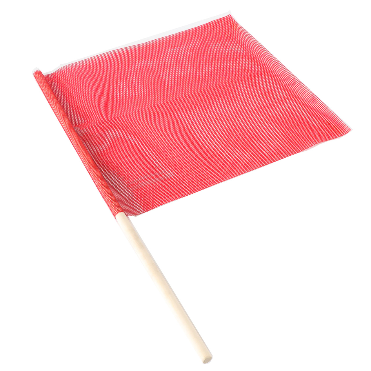 18" by 18" Heavy-Duty Mesh Vinyl Warning Flag on 30" Dowel