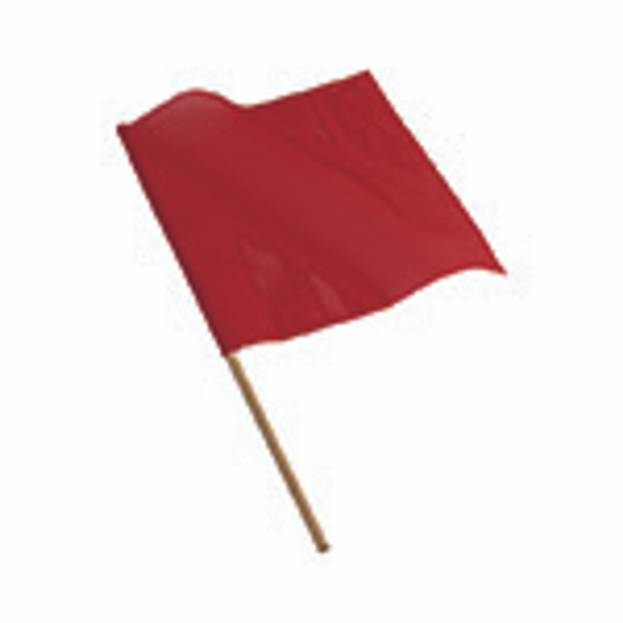 18" by 18" Heavy-Duty Mesh Vinyl Warning Flag on 30" Dowel