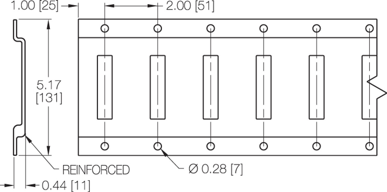 10' Series A Aluminum Horizontal Logistic Track