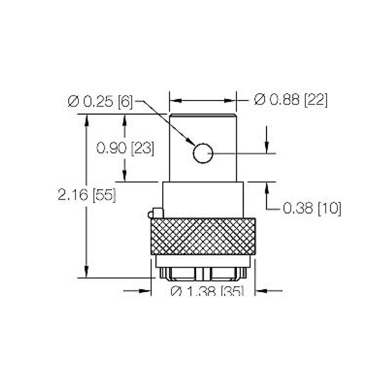 12 Chair Leg Jaw Stud Fitting w/ Hole MS22034-2
