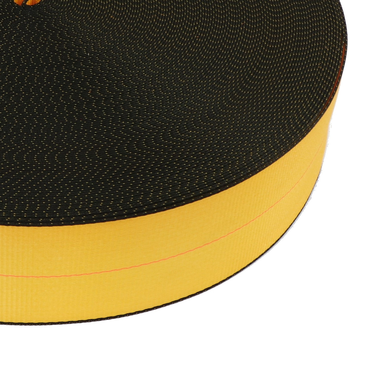 Bulk 4 Inch Gold w/ Black Edge Polyester Web