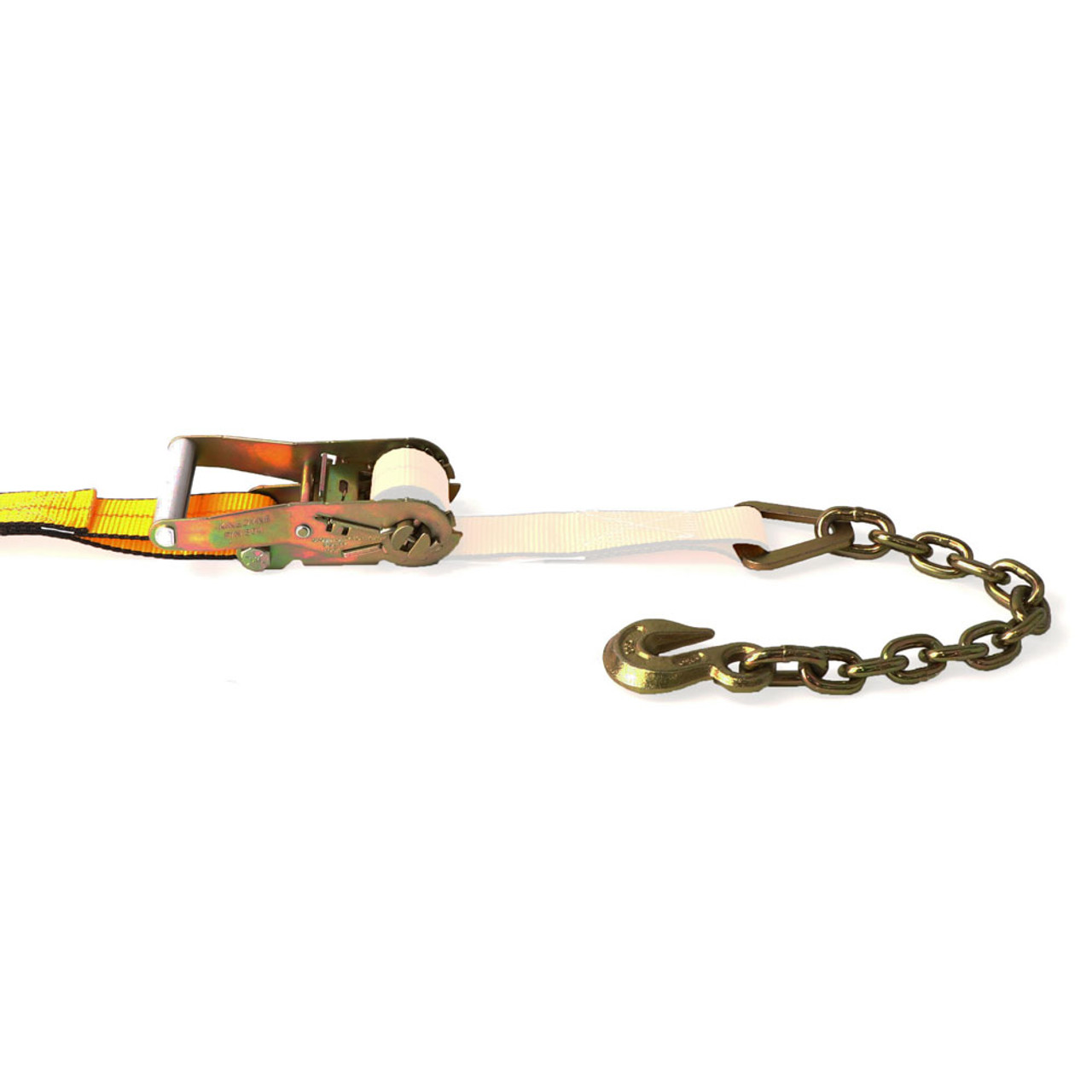 2 Inch Chain Anchor Ratchet Strap Replacement Fixed End w/ Ratchet