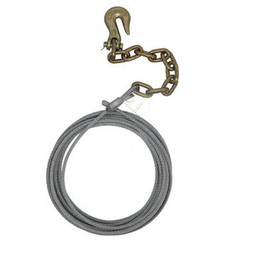 Kinedyne 1/4" by 30' Wire Rope Chain Assembly 1/4" Wire Rope with Chain Assembly