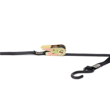 1" by 15' Vinyl Coated S Hook Ratchet Utility Strap