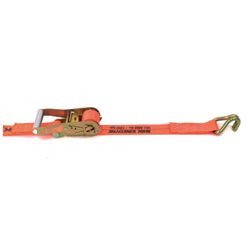 Two Ratchet Strap Tie-Downs 2 x 27' Heavy-Duty Flat Hook Trailer