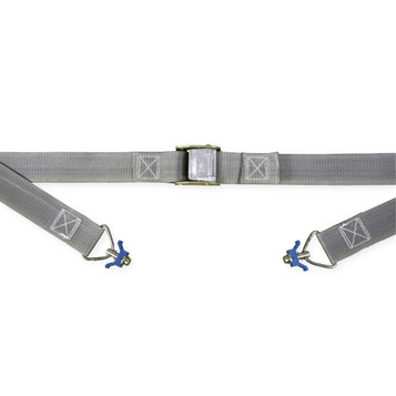 2x20' Int. Van Strap w/ Cam buckle, Spring E fittings and Wire hooks