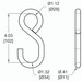4" Vinyl Coated S Hook 4" Vinyl Coated S Hook