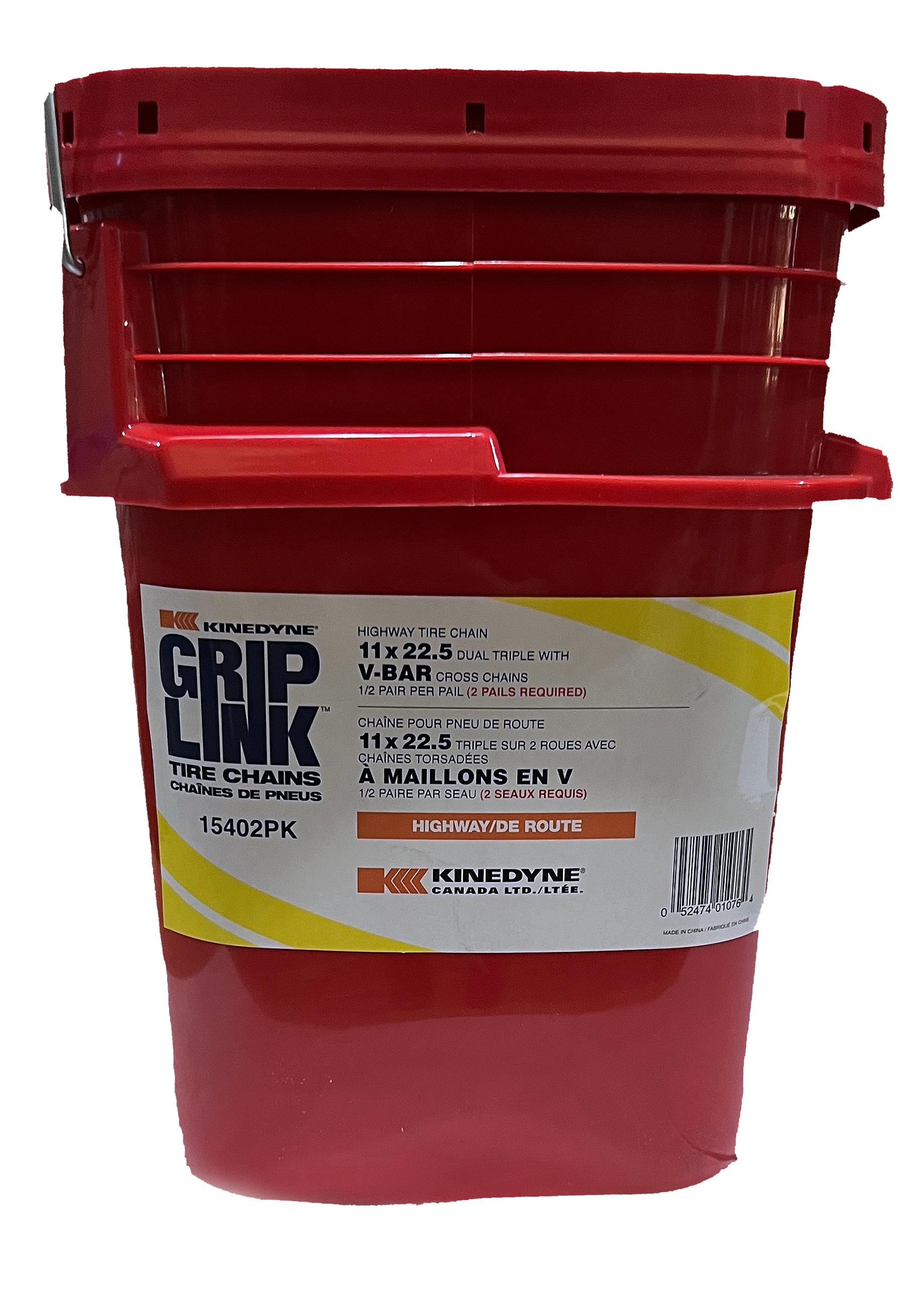 Kinedyne Grip Link 11 x 22.5 Dual-Triple V-Bar Cross Tire Chains