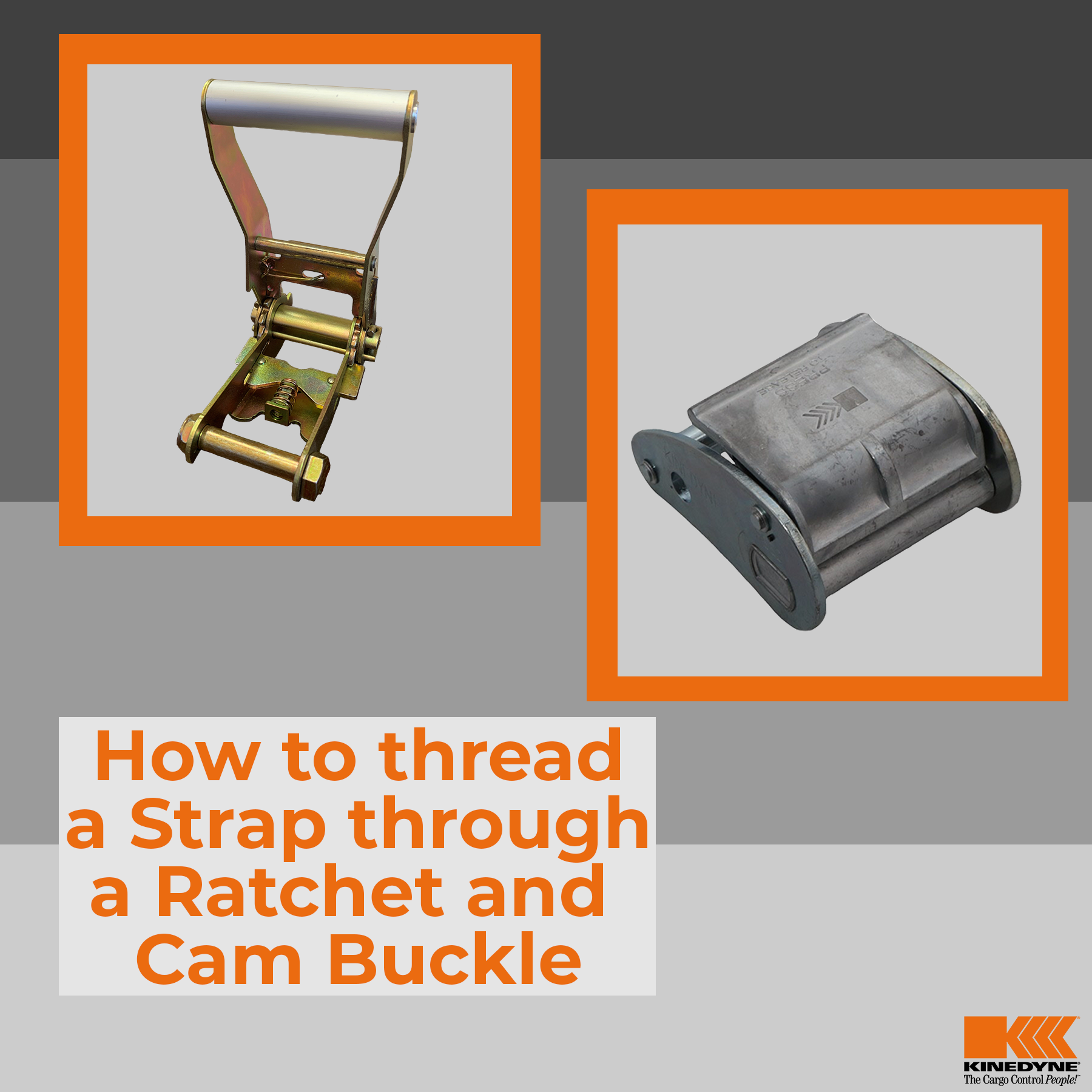 How to Thread a Strap through Ratchet and Cam Buckles Kinedyne LLC