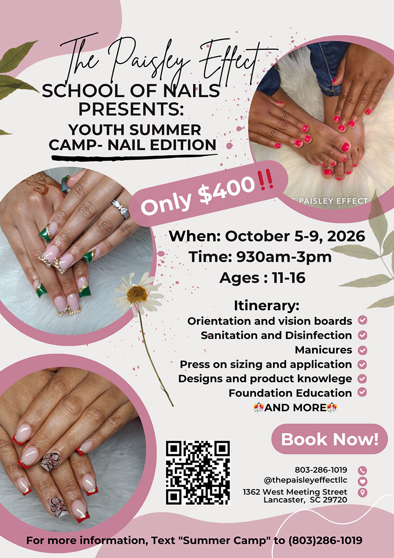 summer nail camp 2026 lancaster sc