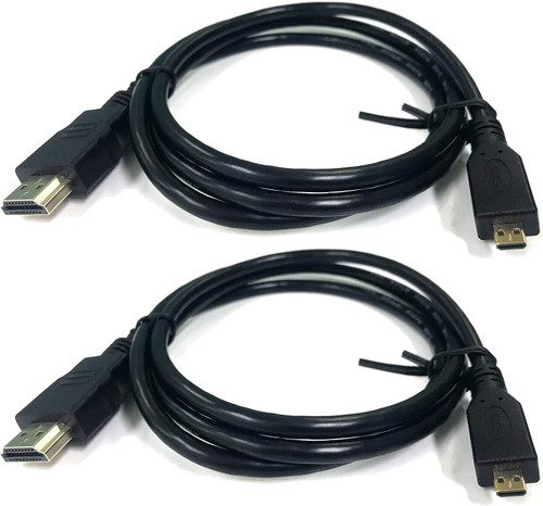 Micro HDMI (Male) to HDMI (Male) Cable 1.2m 2-PACK