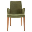 Olive Green Chair with Wooden Oak Finish