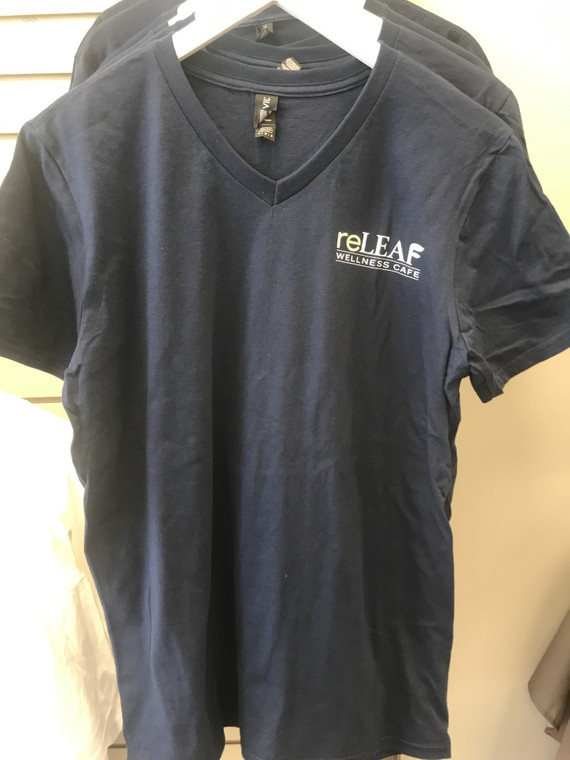 reLEAF blue t-shirt