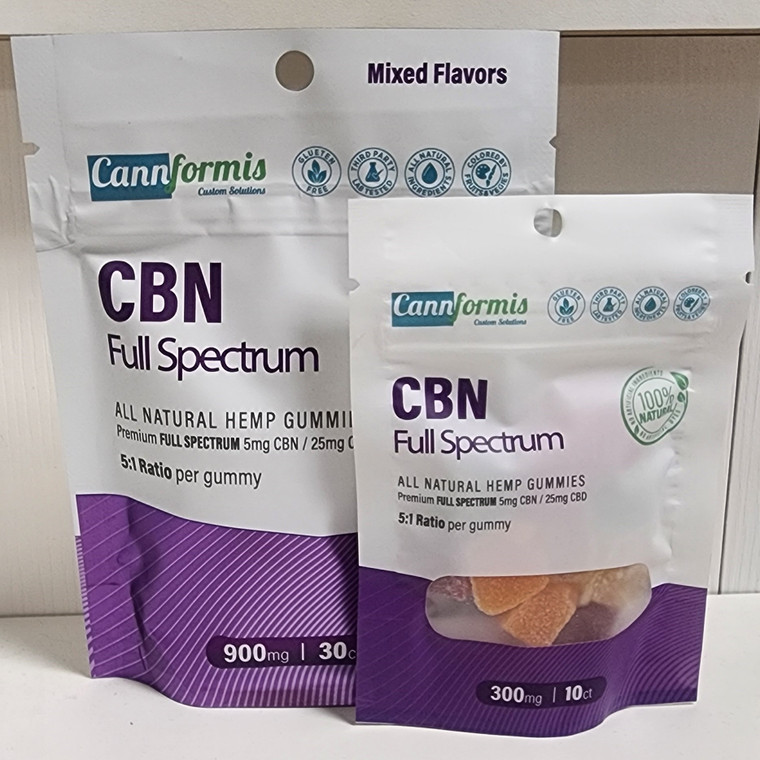 CBN CBD All Natural Gummies 5mg 25mg total 30mg 10 count or 30 count