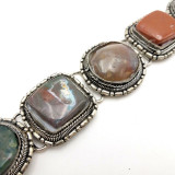 Navo Silver Plated Agate Bracelet