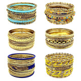 Bangle Set 6 Sets Wholesale Lot Assorted Mix Designs Gold Plated