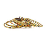 Bangle Set 6 Sets Wholesale Lot Assorted Mix Designs Gold Plated