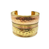Brass Cuff Bracelet Assorted Design Gypsy Boho Bracelets Set of 6