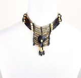 Yasti Buffalo Bone Choker with Multi Layer Pendant