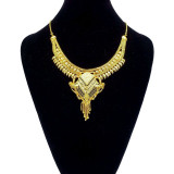 Fashion Indian 18K Gold Plated Bollywood Necklace Wedding Jewelry Earrings 1421D