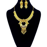 Fashion Indian 18K Gold Plated Bollywood Necklace Wedding Jewelry Earrings 1695B