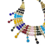 Chameli Fruity Beads Bib Statement Necklace  and Earrings Set