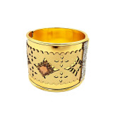 Indian Fancy Bracelet 22k Gold Plated Kada Bangle Rhinestone Wedding Jewelry