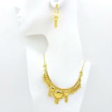 Indian Ethnic Bollywood Bridal Jewelry Gold Plated Necklace Earrings Set