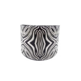 Celeste Boho Gypsy Bohemian Metal Cuff Bracelet in Black and White Trippy Design