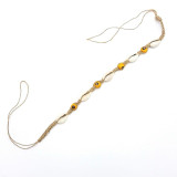Gibi Cowrie Shell Hemp Choker with Evil Eye Glass Beads