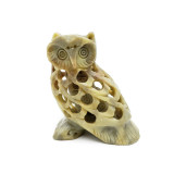 Carved Soapstone Owl with Owlet Inside