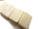 White Carved Bone Beads Jewelry Making Ivory Color 24 Pc Fashion Jewelry