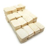 White Carved Bone Beads Jewelry Making Ivory Color 24 Pc Fashion Jewelry