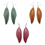 Wood Earrings Multi Color Layered Wood Earring African Fashion Jewelry Afropunk
