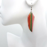 Wooden Earrings Multi Color Layered Wood Earring Fashion Jewelry