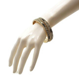 Anika Bollywood Wedding Gold Plated Bangle with Rhinestones - 2pc Set