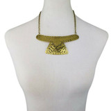 Afryea Gold Plated Choker Necklace with Cuff and Earrings Set