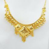 Indian Bollywood Style Jewelry Gold Plated Necklace Set For Indian Bridal Weddin