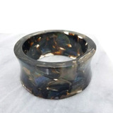 Clear Resin Bangle With Floating Abalone Chips