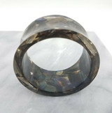 Clear Resin Bangle With Floating Abalone Chips
