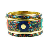 Bone and brass 6 piece bangle sets BA-10306