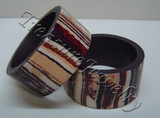 Laminated wood bangle-BA011-08blbrw