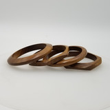 Wood Bangles Set Of 4 Different Shapes BA8476