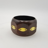 Wooden Bangles With Brass Inlay 2"