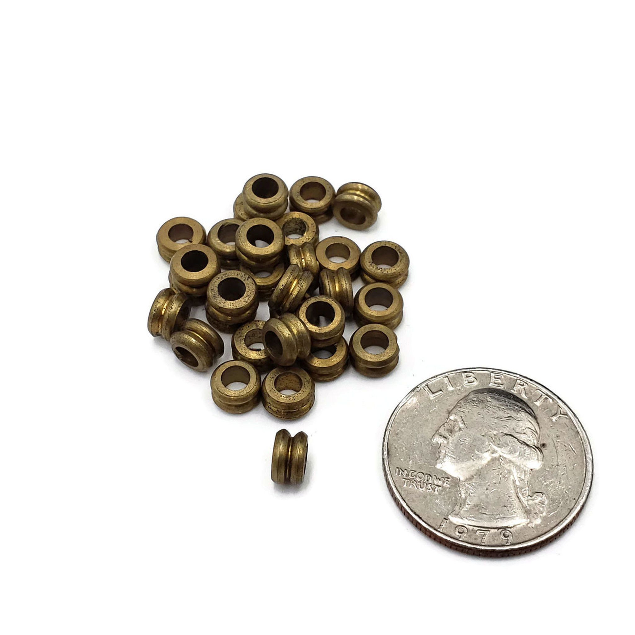 Brass Beads Spacer Jewelry Beads 3mm Cylindrical 50pcs