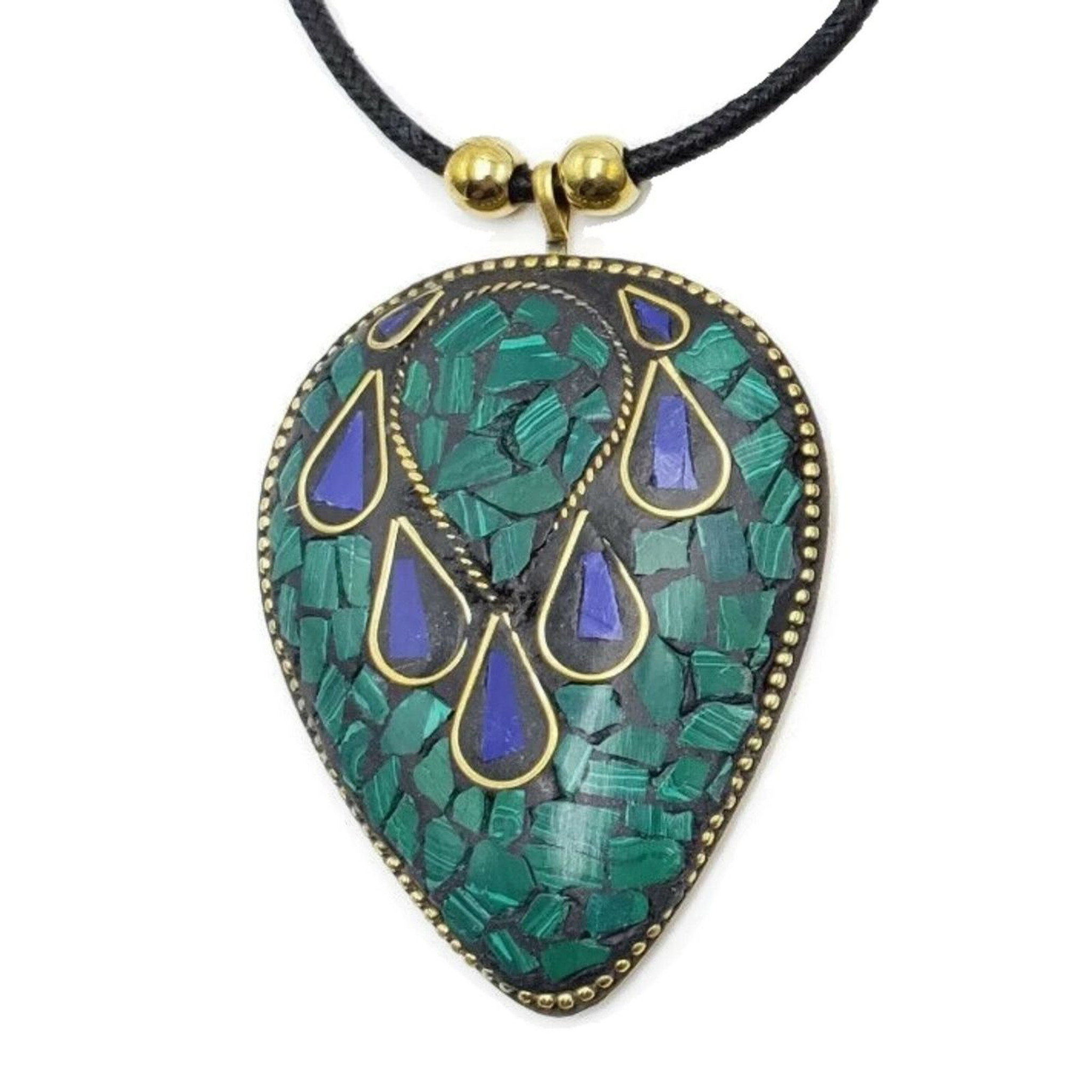 Idris Brass Pendant Necklace | Tibetan Bajalia Collection