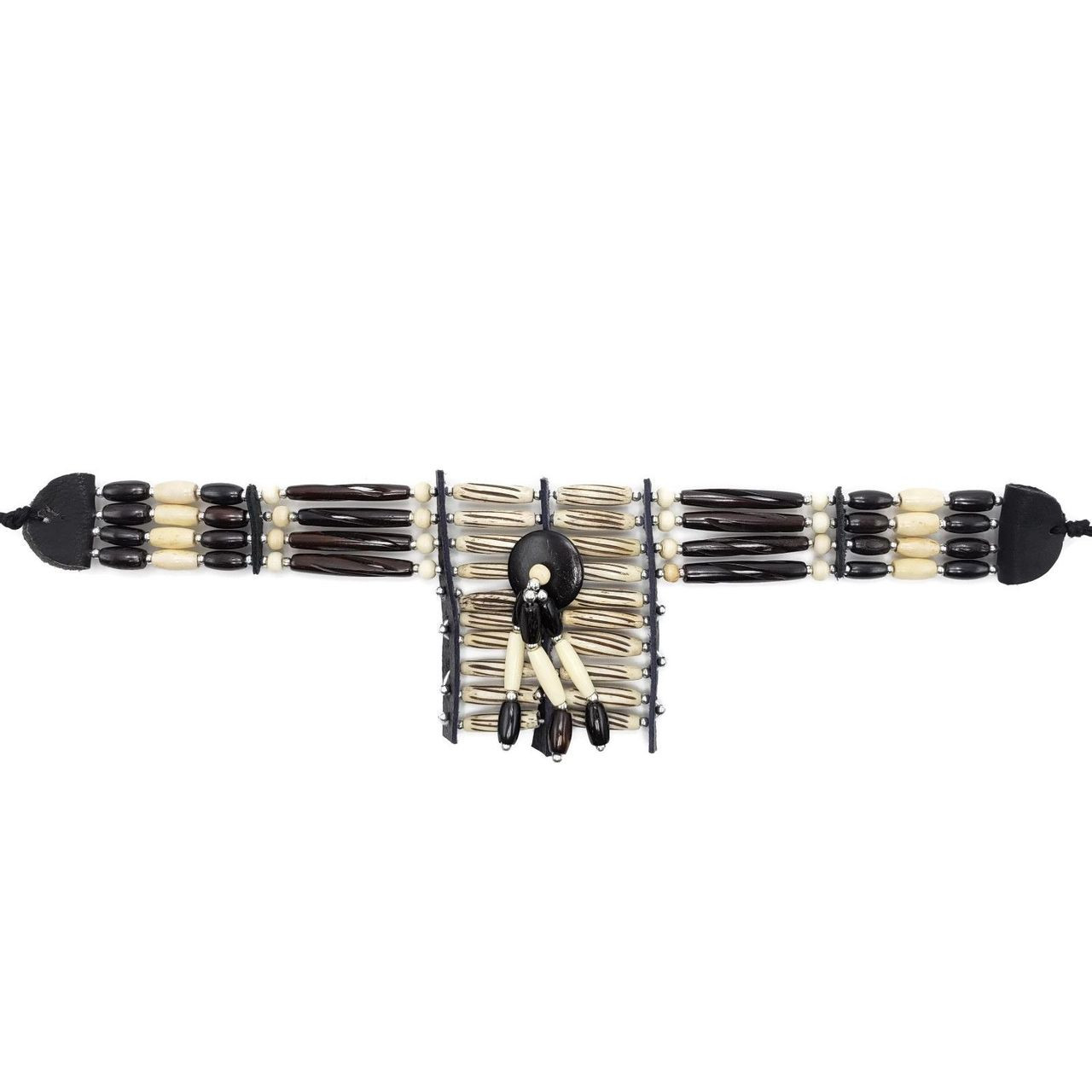 Yasti Buffalo Bone Choker with Multi Layer Pendant
