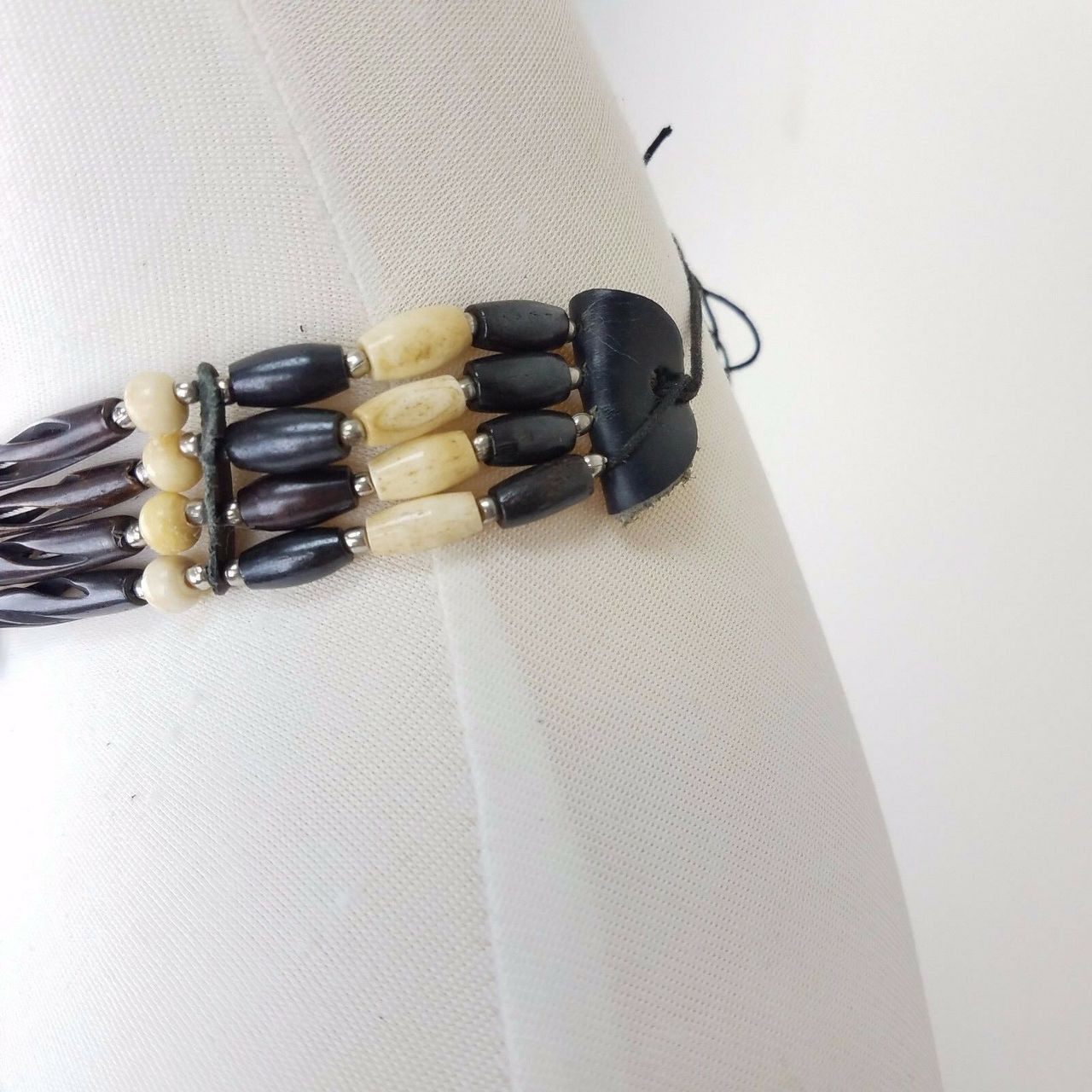 Yasti Buffalo Bone Choker with Multi Layer Pendant